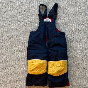 Kids Black and Yellow Snow Bib